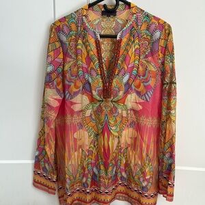 Designer Hale bob Silk Top with beading